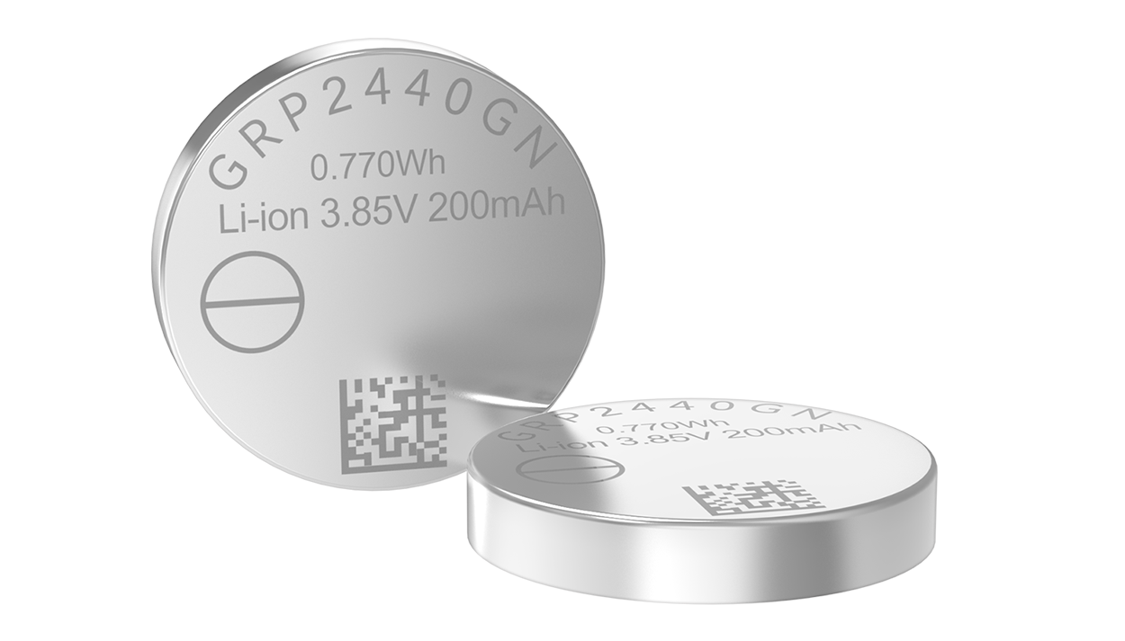 GRP2440GN 3.7V锂离子纽扣电池