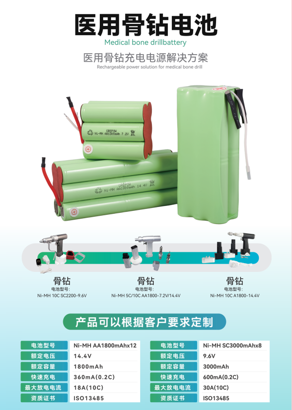 医用骨钻电池 医用骨钻电池